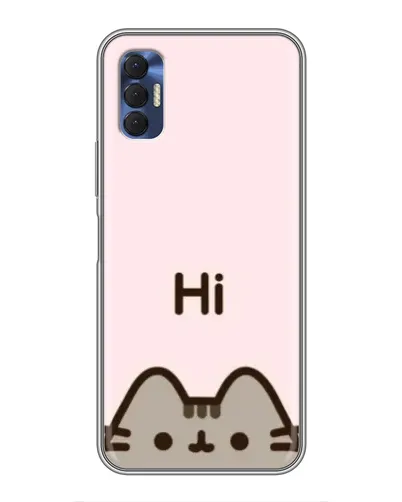 Чохол для TECNO Spark 8P з картинкою «Пушин каже Hi»
