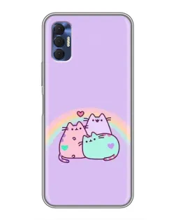 Чохол для TECNO Spark 8P з картинкою «Веселкові Пушини»