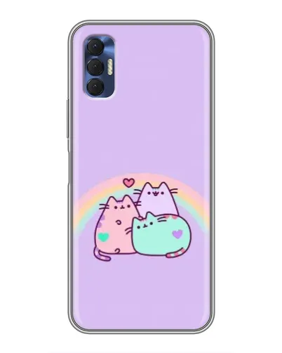 Чохол для TECNO Spark 8P з картинкою «Веселкові Пушини»