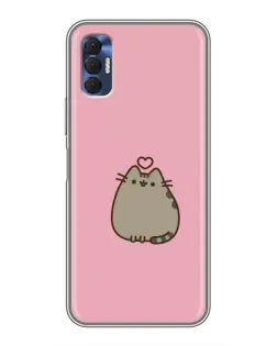 Чохол для TECNO Spark 8P з картинкою «Pusheen серце»