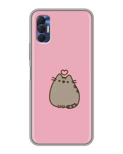 Чохол для TECNO Spark 8P з картинкою «Pusheen серце»