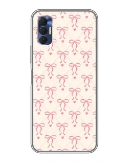Чохол для TECNO Spark 8P з картинкою «Рожеві бантики Coquette»