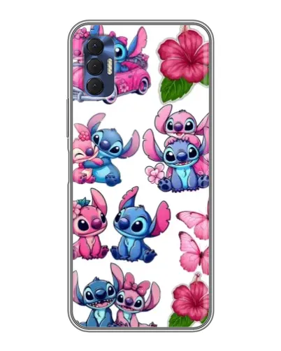 Чехол для TECNO Spark 8P с картинкой «Стикеры Stitch и Angel» Чехол для TECNO Spark 8P с картинкой «Стикеры Stitch и Angel»