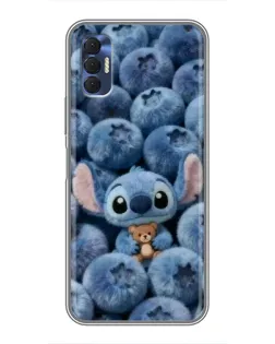 Чехол для TECNO Spark 8P с картинкой «Стич и голубика» Чехол для TECNO Spark 8P с картинкой «Стич и голубика»