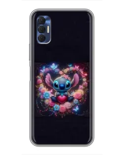 Чехол для TECNO Spark 8P с картинкой «Stitch в цветах» Чехол для TECNO Spark 8P с картинкой «Stitch в цветах»