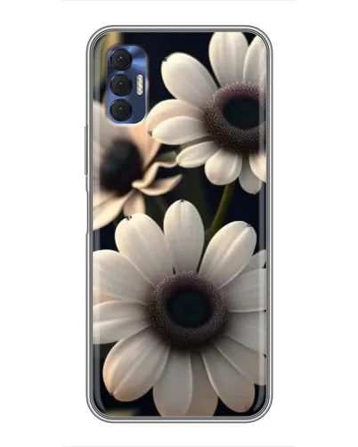 Чохол для TECNO Spark 8P з картинкою «Білі маргаритки макро»