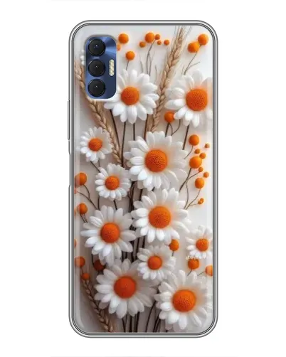 Чохол для TECNO Spark 8P з картинкою «Білі сухоцвіти»