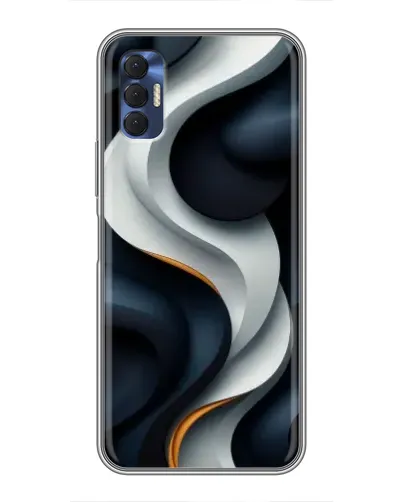 Чохол для TECNO Spark 8P з картинкою «Об'ємні чорно-білі стрічки» Чохол для TECNO Spark 8P з картинкою «Об'ємні чорно-білі стрічки»