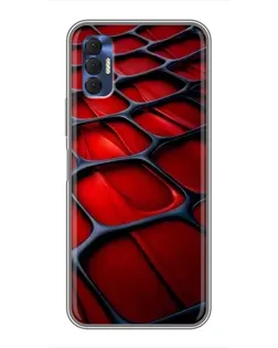 Чохол для TECNO Spark 8P з картинкою «Червона глянцева сітка»