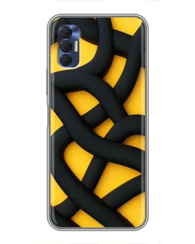 Чохол для TECNO Spark 8P з картинкою «Чорне жовте переплетення» Чохол для TECNO Spark 8P з картинкою «Чорне жовте переплетення»