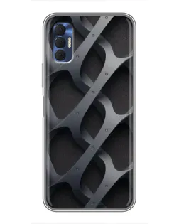 Чохол для TECNO Spark 8P з картинкою «Об'ємне сіре плетіння»