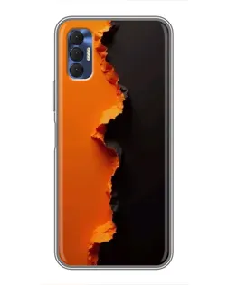 Чохол для TECNO Spark 8P з картинкою «Помаранчевий розлом»
