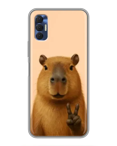 Чехол для TECNO Spark 8P с картинкой «Капибара виктория»
