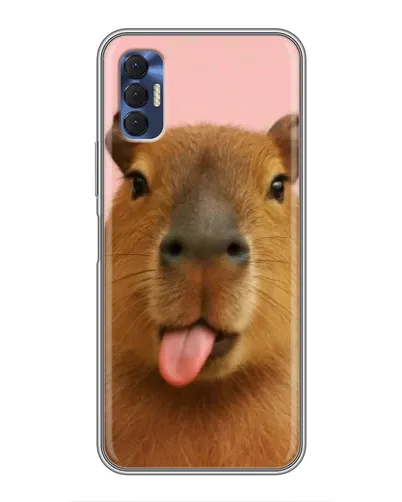 Чехол для TECNO Spark 8P с картинкой «Капибара с языком»