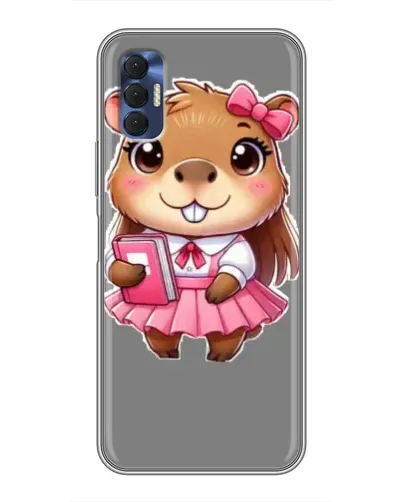 Чехол для TECNO Spark 8P с картинкой «Девочка капибара»