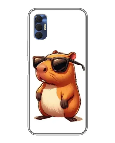 Чехол для TECNO Spark 8P с картинкой «Капибара в очках»