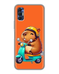 Чехол для TECNO Spark 8P с картинкой «Капибара на скутере» Чехол для TECNO Spark 8P с картинкой «Капибара на скутере»