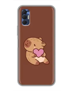 Чехол для TECNO Spark 8P с картинкой «Капибара с сердцем» Чехол для TECNO Spark 8P с картинкой «Капибара с сердцем»