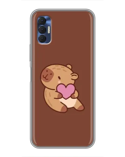 Чехол для TECNO Spark 8P с картинкой «Капибара с сердцем»