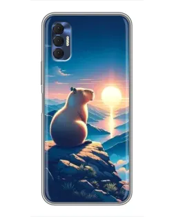 Чехол для TECNO Spark 8P с картинкой «Закат солнца с капибарой» Чехол для TECNO Spark 8P с картинкой «Закат солнца с капибарой»