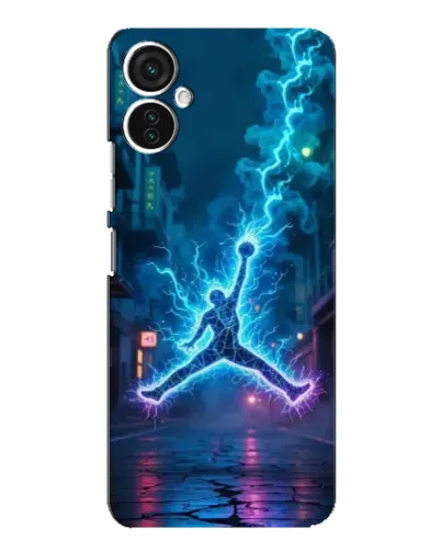 Чехол для TECNO Spark 9 Pro с картинкой «Jordan Gold Jumpman»