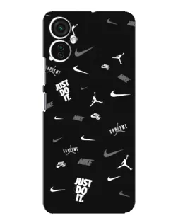 Чехол для TECNO Spark 9 Pro с картинкой «Nike Black Pattern»