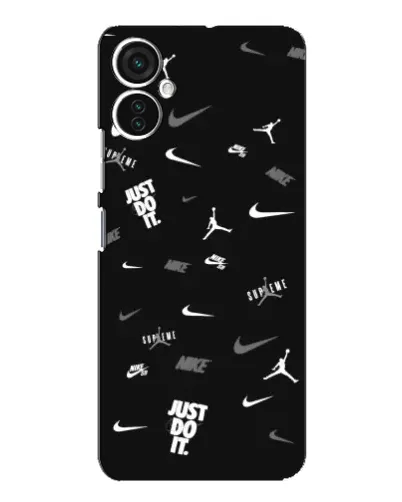 Чехол для TECNO Spark 9 Pro с картинкой «Nike Black Pattern»