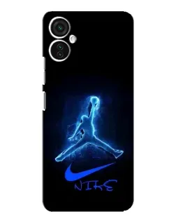 Чехол для TECNO Spark 9 Pro с картинкой «Jordan Neon Blue»
