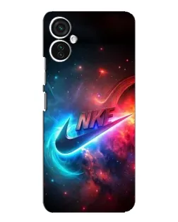 Чехол для TECNO Spark 9 Pro с картинкой «Огненный логотип Nike»
