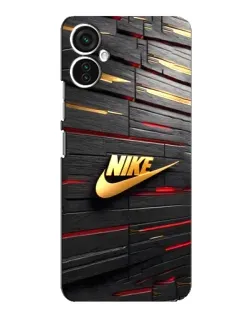 Чехол для TECNO Spark 9 Pro с картинкой «Золотой Nike на металле»