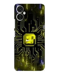 Чехол для TECNO Spark 9 Pro с картинкой «Nike — золотая искра»