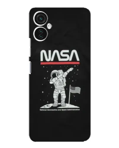 Чехол для TECNO Spark 9 Pro с картинкой «NASA — шагаем по Луне»
