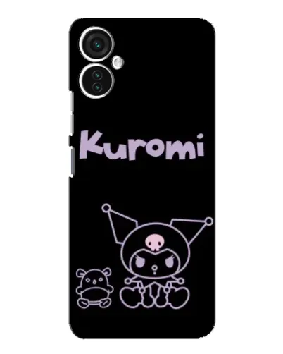 Чохол для TECNO Spark 9 Pro з картинкою «Kuromi — чорний мінімалізм»