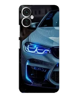 Чохол для TECNO Spark 9 Pro з картинкою «Погляд BMW з синіми фарами»