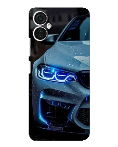 Чохол для TECNO Spark 9 Pro з картинкою «Погляд BMW з синіми фарами»