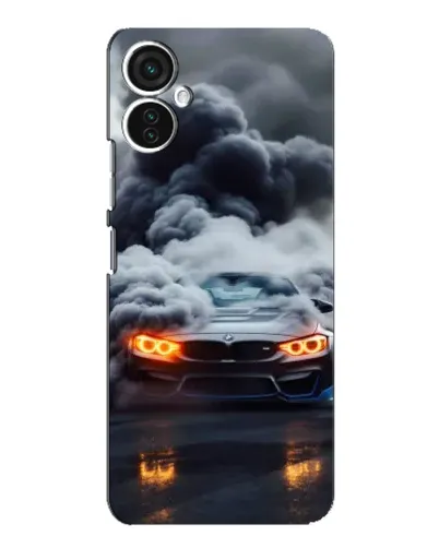 Чохол для TECNO Spark 9 Pro з картинкою «BMW у диму»