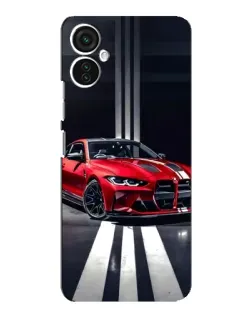 Чохол для TECNO Spark 9 Pro з картинкою «Червона BMW на дорозі»