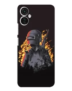 Чохол для TECNO Spark 9 Pro з картинкою «PUBG — вогняний силует»