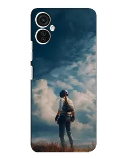 Чохол для TECNO Spark 9 Pro з картинкою «Герой PUBG на скелі»