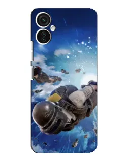 Чохол для TECNO Spark 9 Pro з картинкою «Десант PUBG — стрибок»