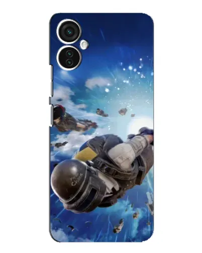 Чохол для TECNO Spark 9 Pro з картинкою «Десант PUBG — стрибок»