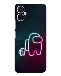 Чохол для TECNO Spark 9 Pro з картинкою «Among Us неон-арт»