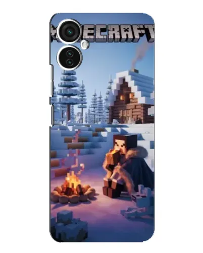 Чохол для TECNO Spark 9 Pro з картинкою «Зимовий Minecraft»