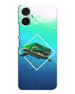 Чехол для TECNO Spark 9 Pro с картинкой «Черепаха Minecraft»