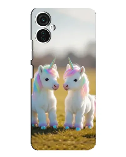 Чехол для TECNO Spark 9 Pro с картинкой «Пара единорогов»