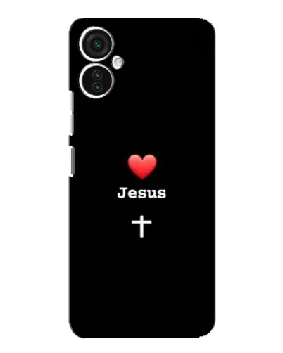Чехол для TECNO Spark 9 Pro с картинкой «Сердце - Jesus»