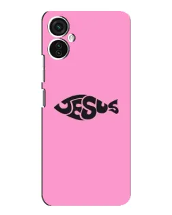 Чехол для TECNO Spark 9 Pro с картинкой «Розовый символ  Jesus»