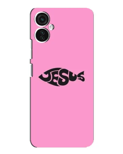 Чехол для TECNO Spark 9 Pro с картинкой «Розовый символ  Jesus»