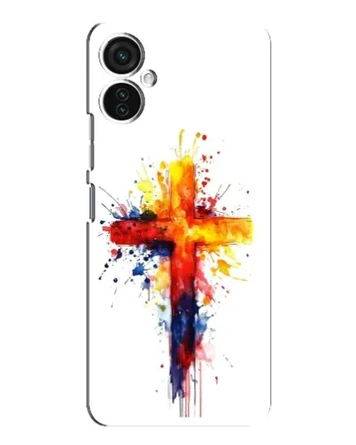 Чехол для TECNO Spark 9 Pro с картинкой «Акварельный крест»
