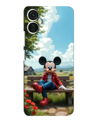 Чехол для TECNO Spark 9 Pro с картинкой «Микки на скамейке»